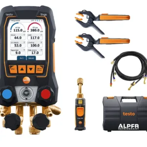 Testo 558s Smart Digital Manifold Kit with Hoses & Probes | HVAC Wireless Gauge Set (0564 5583 01)